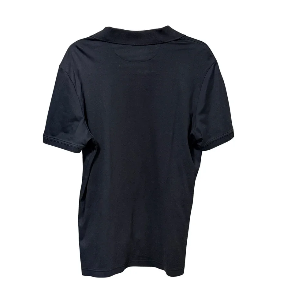 Banana Republic Luxury Touch Mens Polo Shirt Black Short Sleeve Cotton Large L